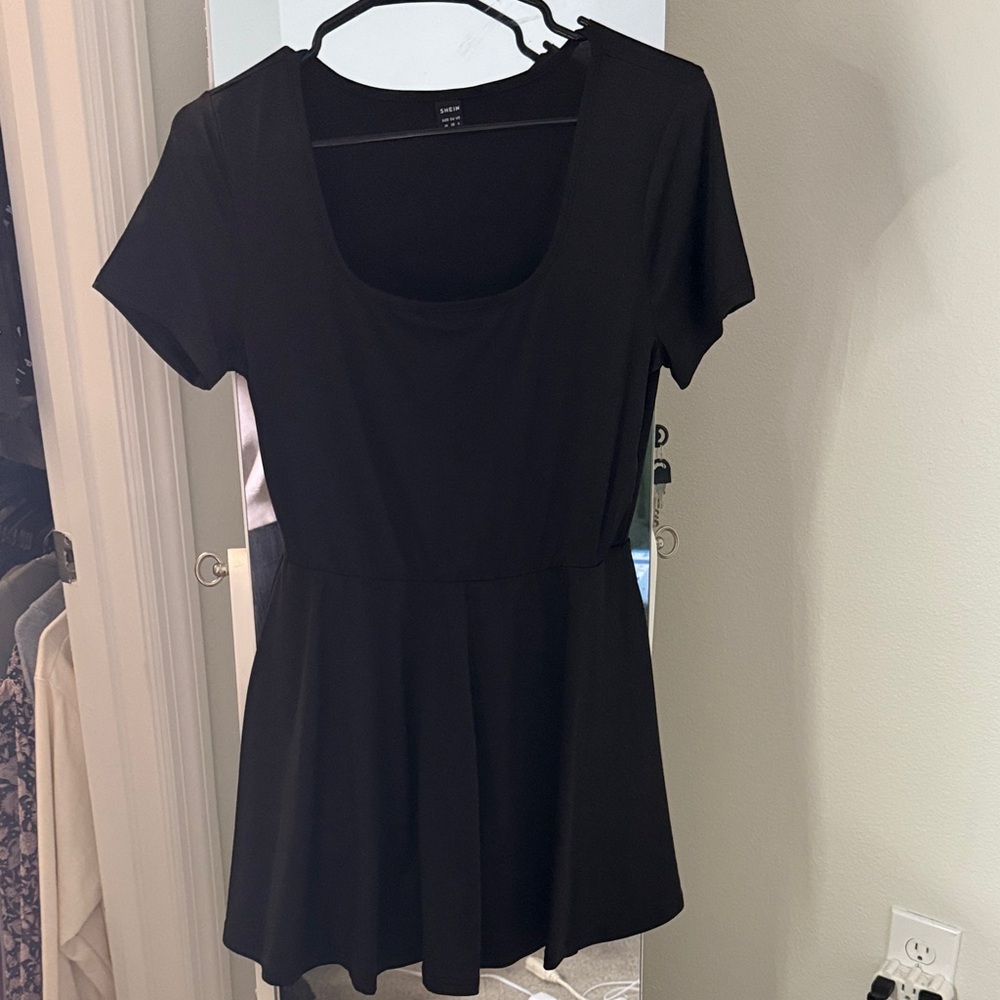 SHEIN Elegant Black Mini Dress
